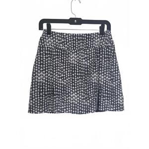 Vintage Y2k Black & White Floral Skort - Y2K/1990s Aesthetics - Mini Skort